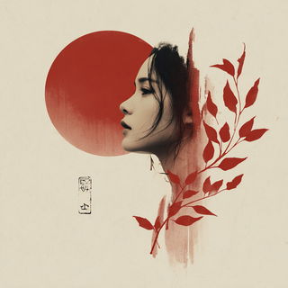 Washmigratory style, Midjourney V7: photographic portrait of female protagonist