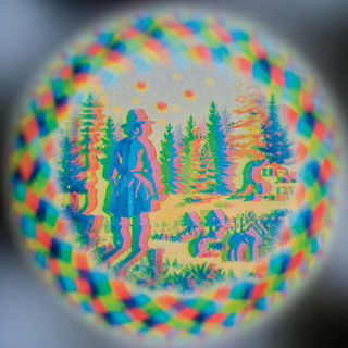Oculus Bleed style, Midjourney V7: retro fairy-tale illustration