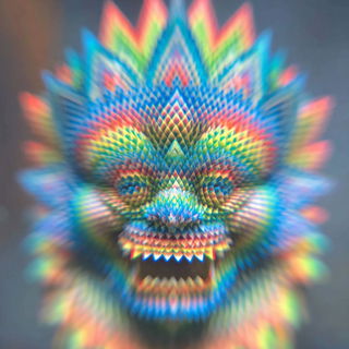 Oculus Bleed style, Midjourney V7: traditional folk art