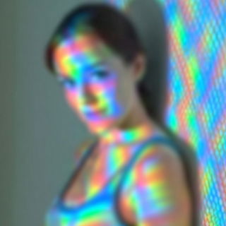 Oculus Bleed style, Midjourney V7: photographic portrait of female protagonist