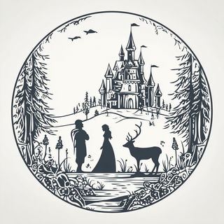 Bluevault Eidolon style, Midjourney V7: retro fairy-tale illustration