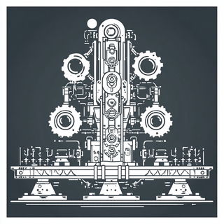 Bluevault Eidolon style, Midjourney V7: technical infrastructure blueprint schematics