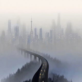 Pale Anatomy of Distance style, Midjourney V7: megacity with futuristic bioarchitecture