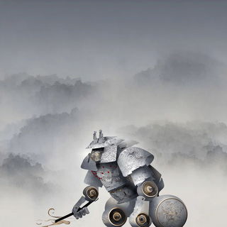 Pale Anatomy of Distance style, Midjourney V7: concept art character design of retropunk steam knight