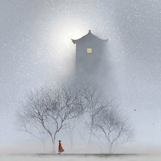 Pale Anatomy of Distance style, Midjourney V7: retro fairy-tale illustration