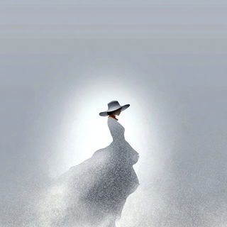 Pale Anatomy of Distance style, Midjourney V7: haute-couture fashion outfit