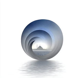 Pale Anatomy of Distance style, Midjourney V7: bold minimalist logo design for Istanbul city municipal services