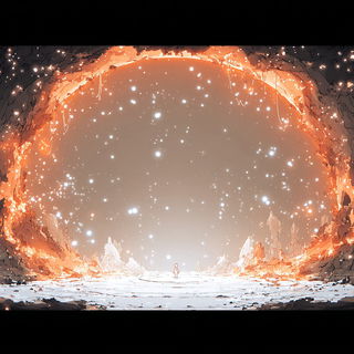 Enamelcliff style, Midjourney V7: cinematic shot from sci-fi movie