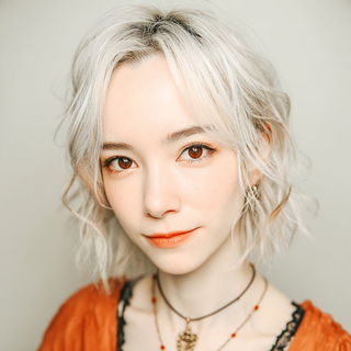 Enamelcliff style, Midjourney V7: photographic portrait of female protagonist
