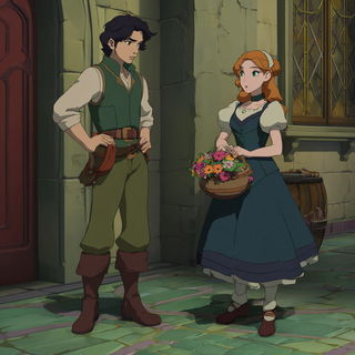 Cascadral style, Midjourney V7: retro fairy-tale illustration