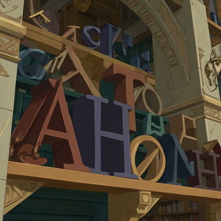 Cascadral style, Midjourney V7: typographic composition with large letters