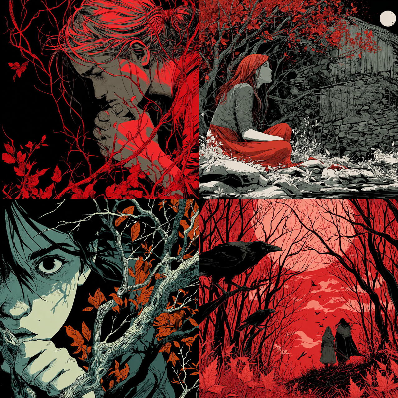 Becky Cloonan style, Midjourney V7, render 1 of 4