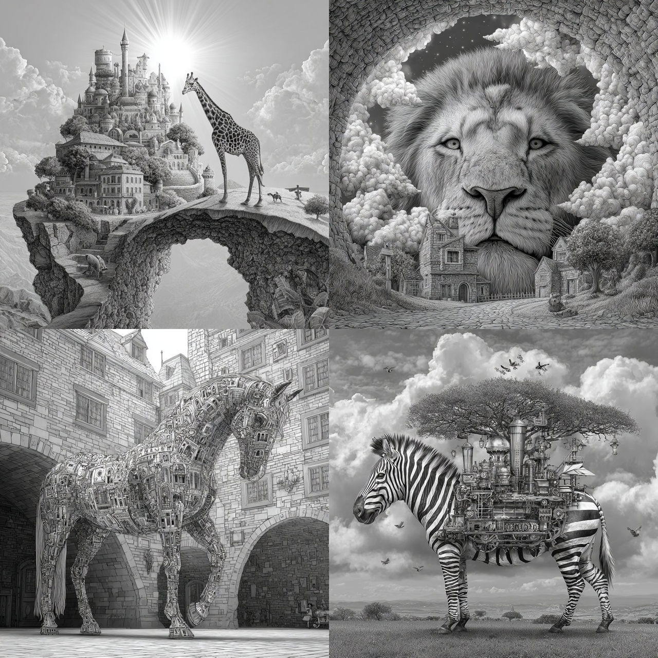 Ben Heine style, Midjourney V7, render 1 of 4