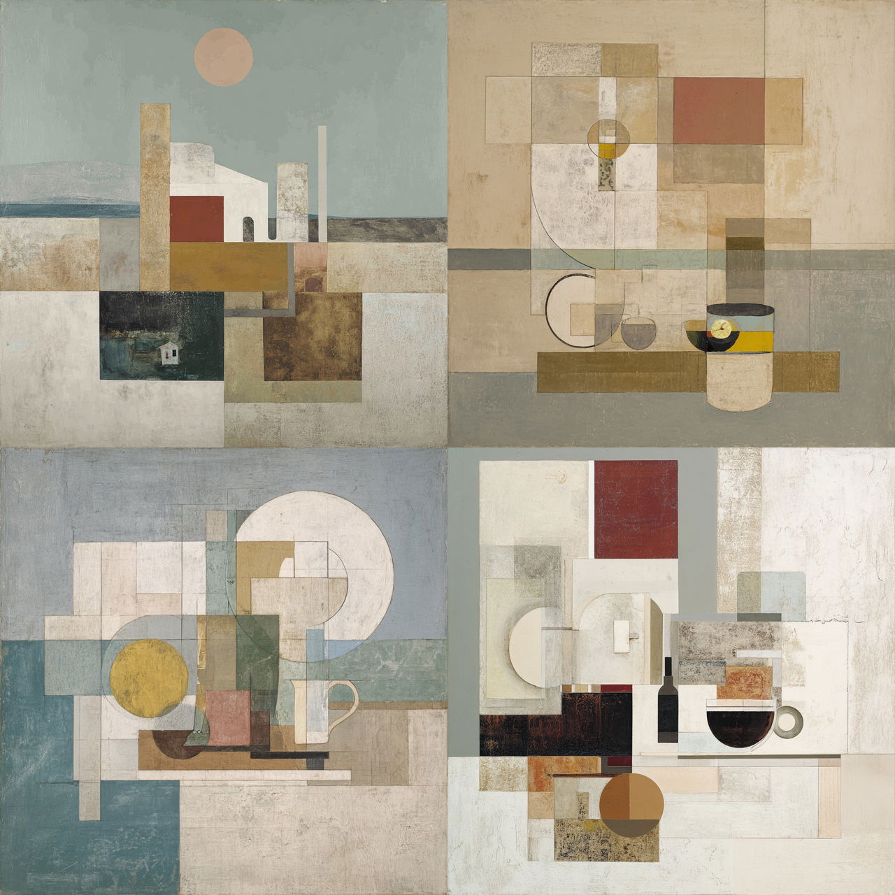 Ben Nicholson style, Midjourney V7, render 1 of 4