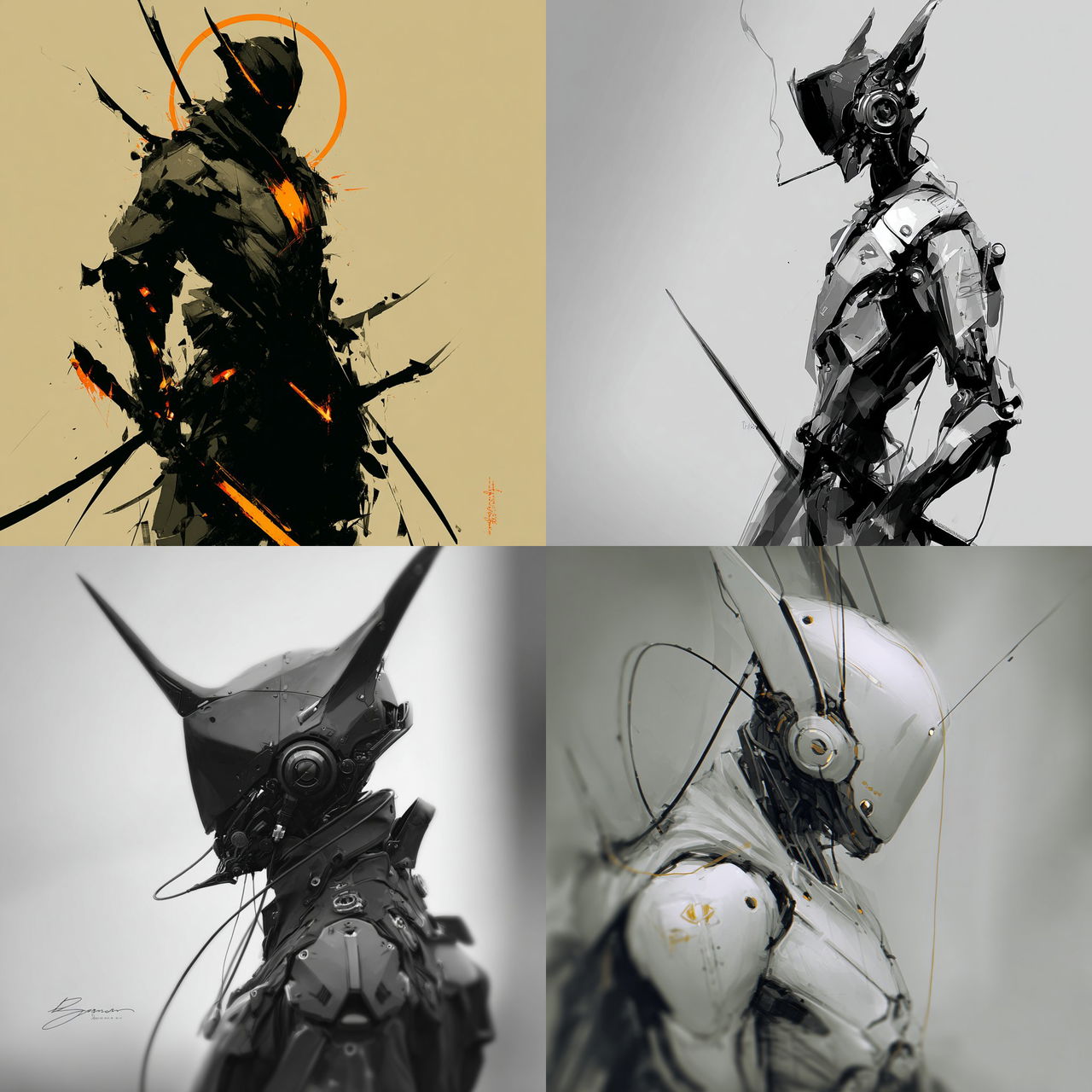 Benedick Bana style, Midjourney V7, render 1 of 4