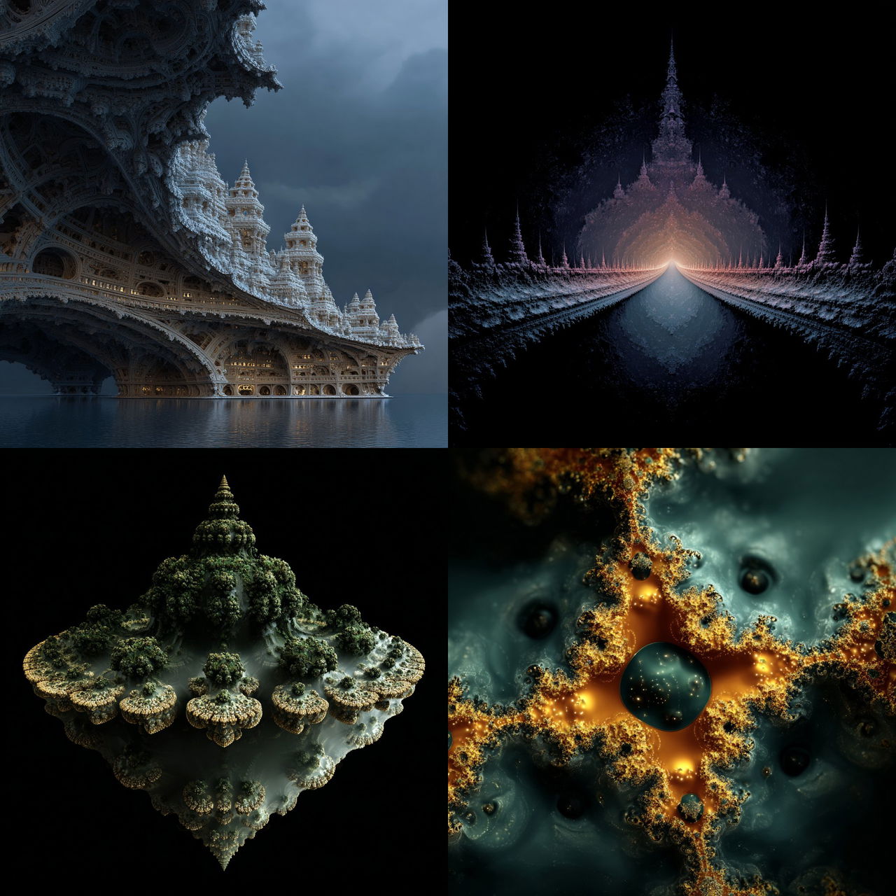 Benoit B. Mandelbrot style, Midjourney V7, render 1 of 4