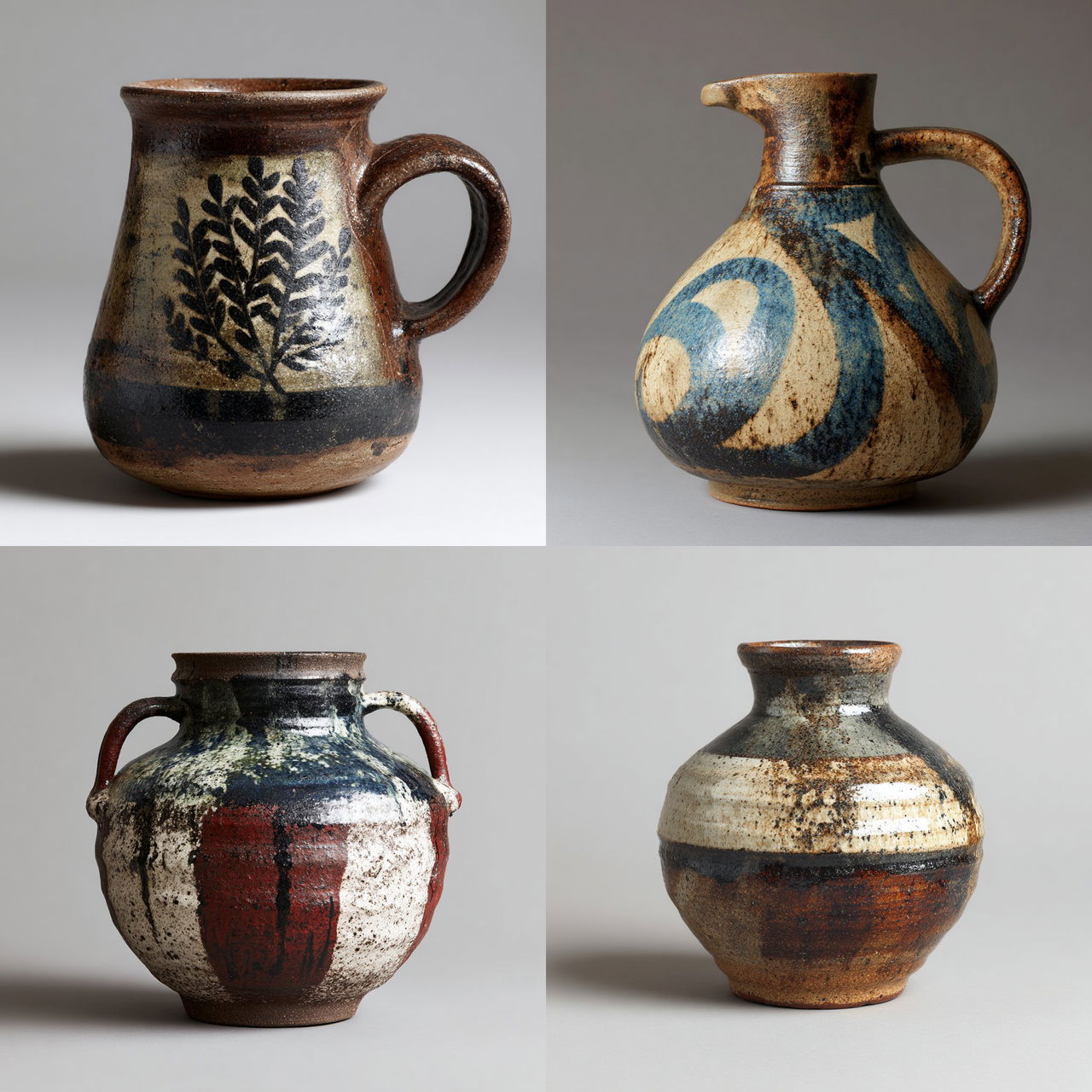 Bernard Leach style, Midjourney V7, render 1 of 4