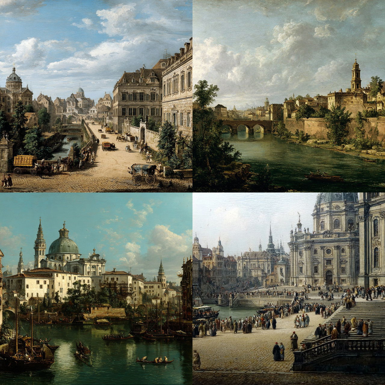 Bernardo Bellotto style, Midjourney V7, render 1 of 4
