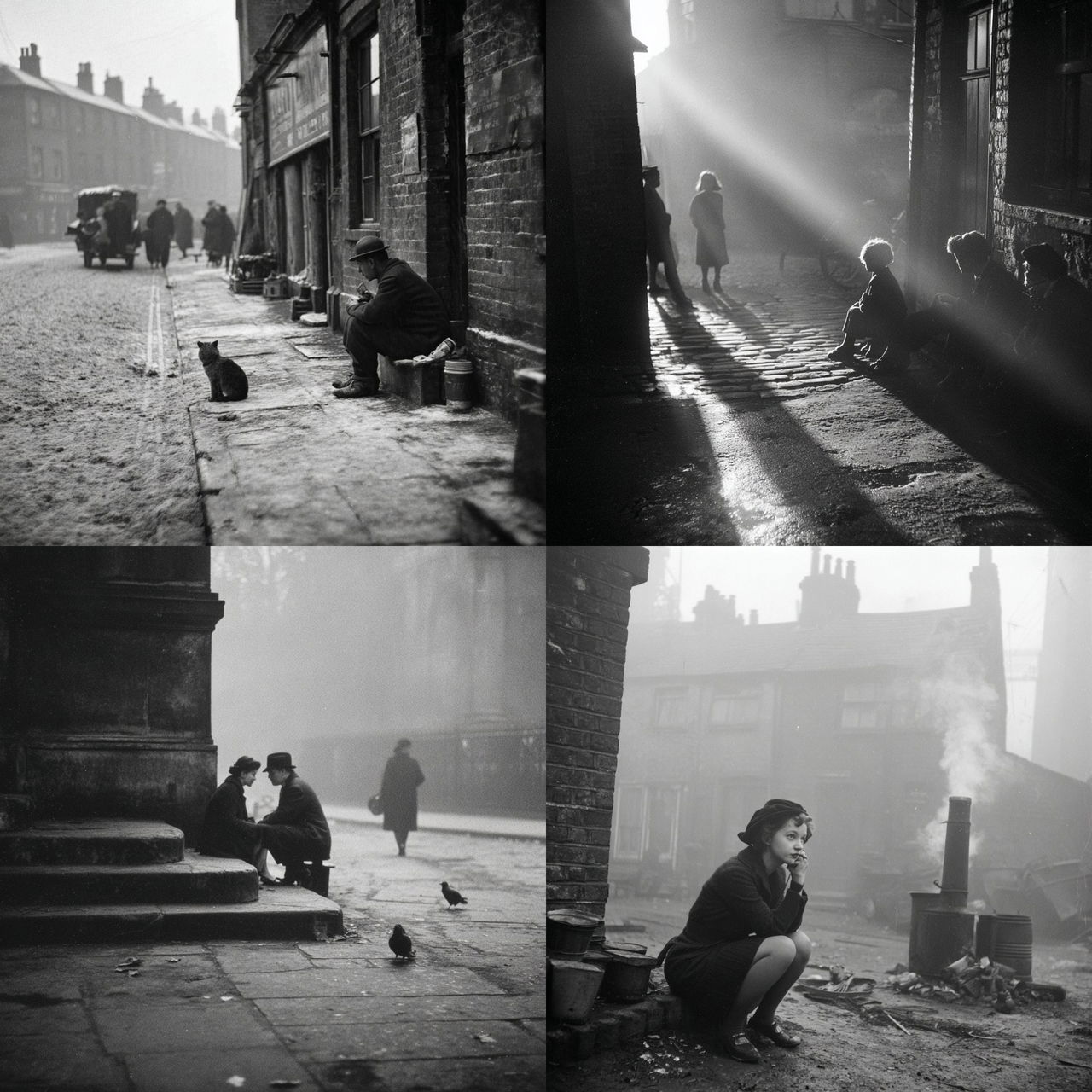 Bert Hardy style, Midjourney V7, render 1 of 4