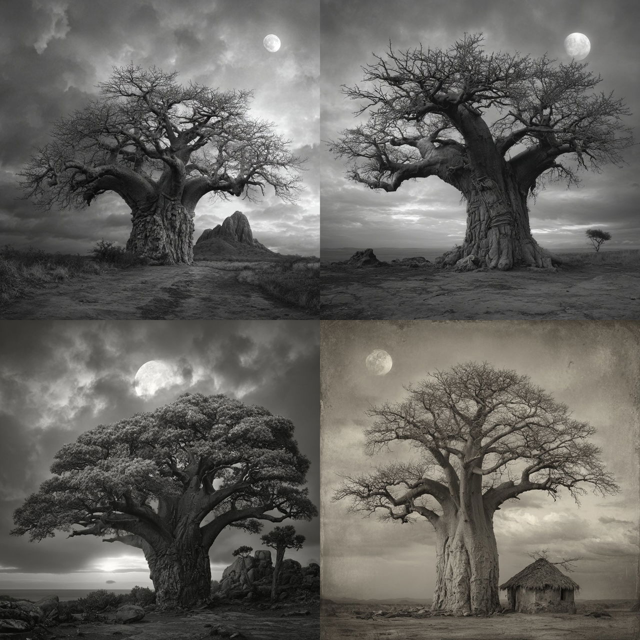 Beth Moon style, Midjourney V7, render 1 of 4