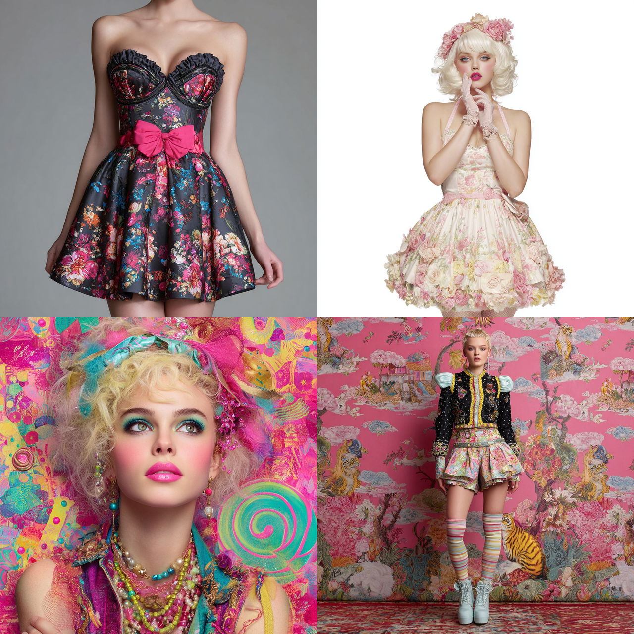 Betsey Johnson style, Midjourney V7, render 1 of 4