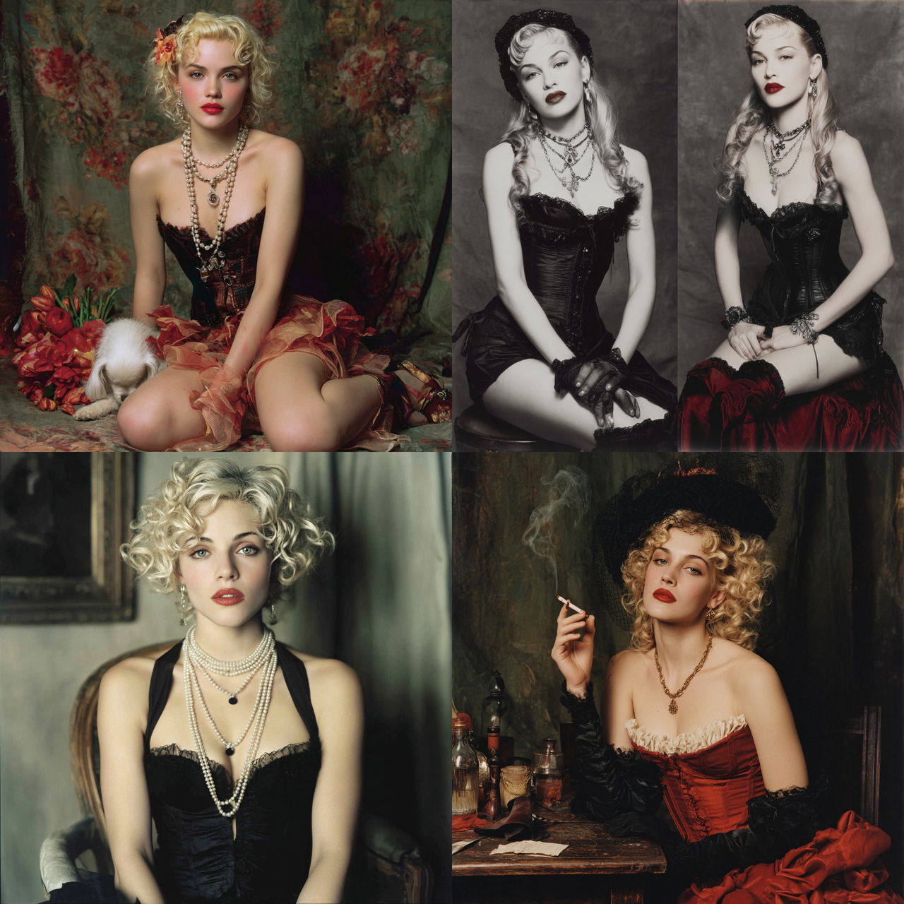 Bettina Rheims style, Midjourney V7, render 1 of 4