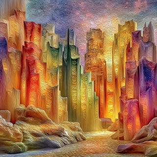 Kaleidocenobium style, Midjourney V7: cinematic shot from sci-fi movie