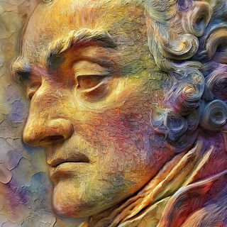 Kaleidocenobium style, Midjourney V7: classical 18th-century oil painting