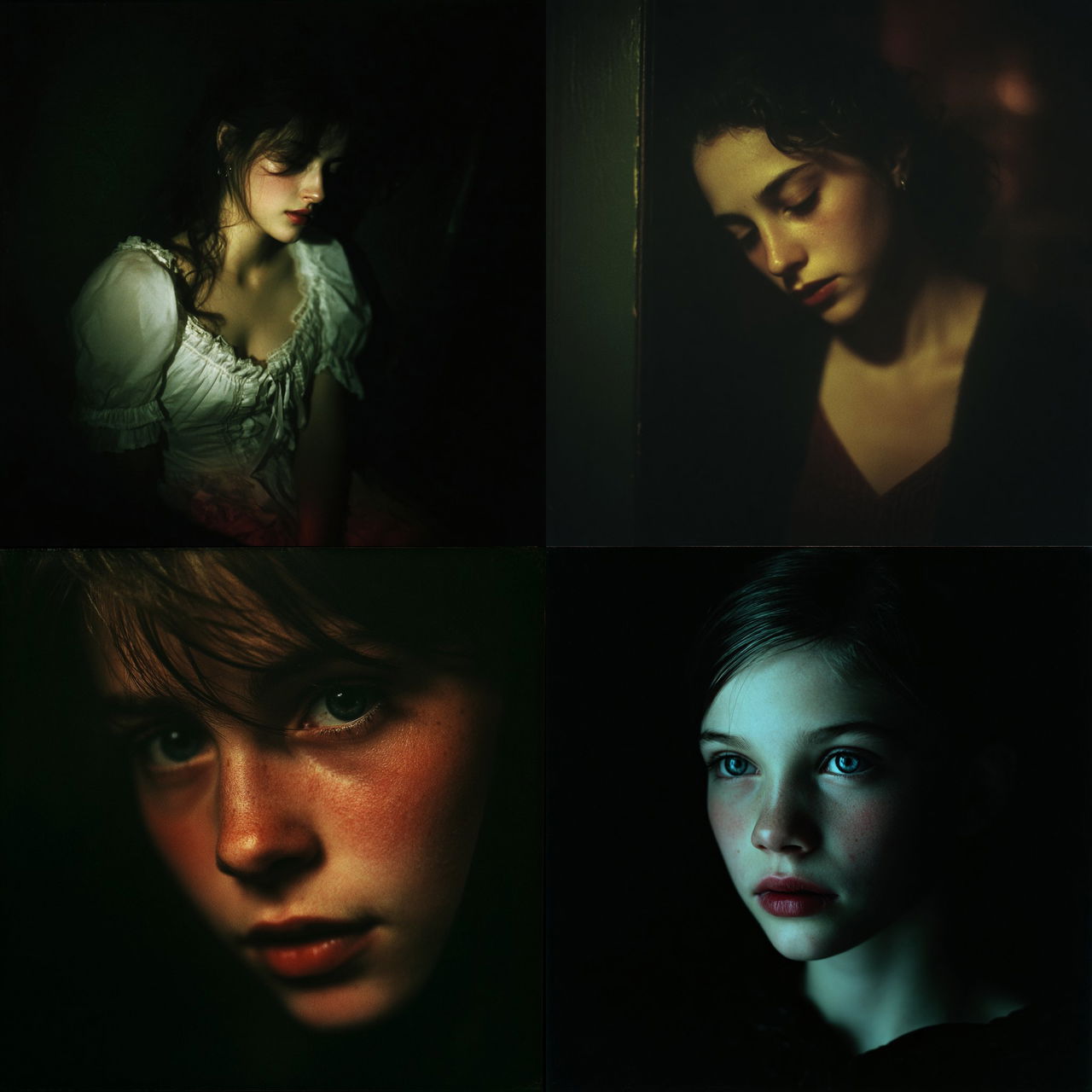 Bill Henson style, Midjourney V7, render 1 of 4