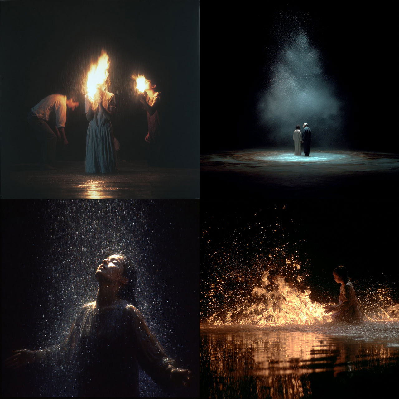 Bill Viola style, Midjourney V7, render 1 of 4