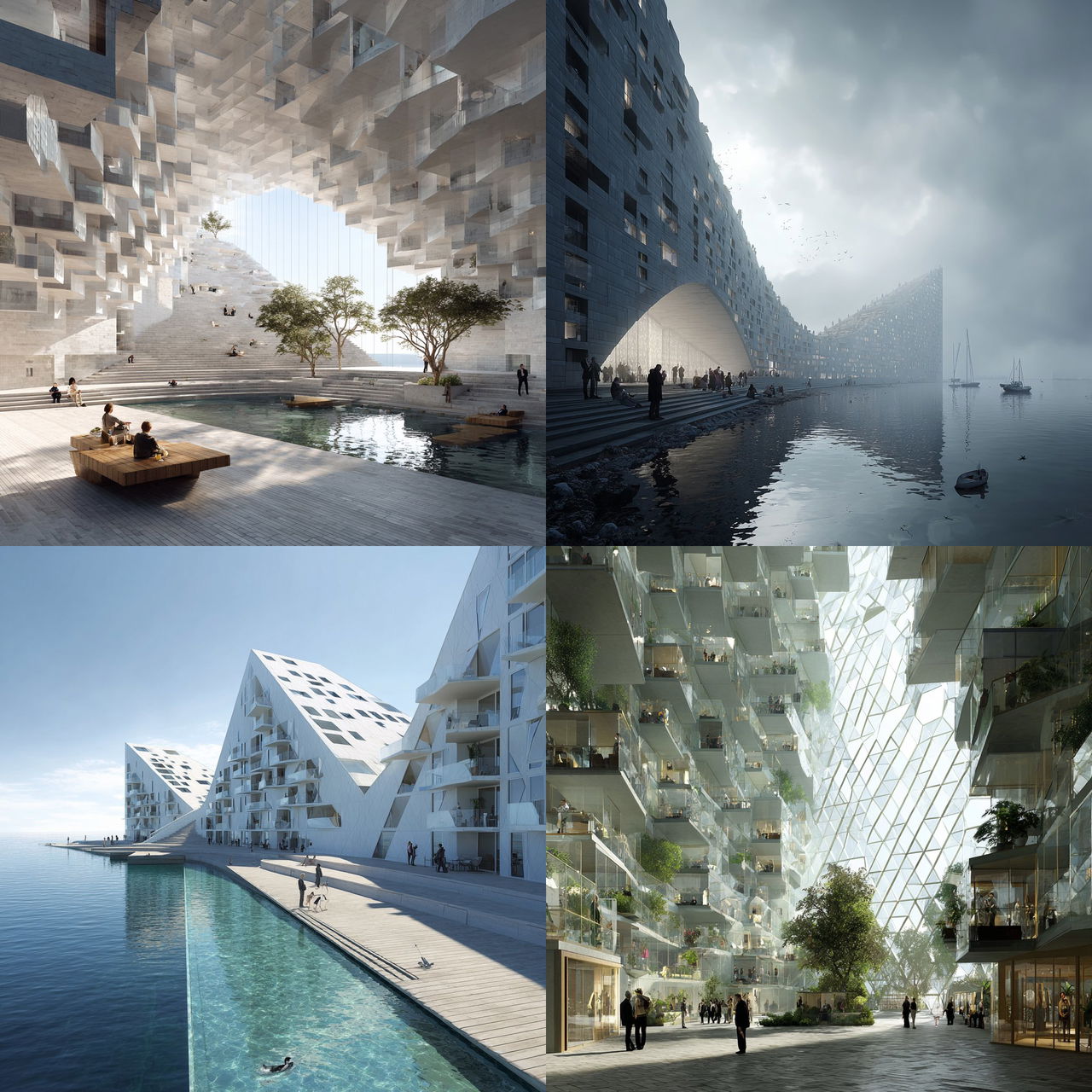 Bjarke Ingels style, Midjourney V7, render 1 of 4