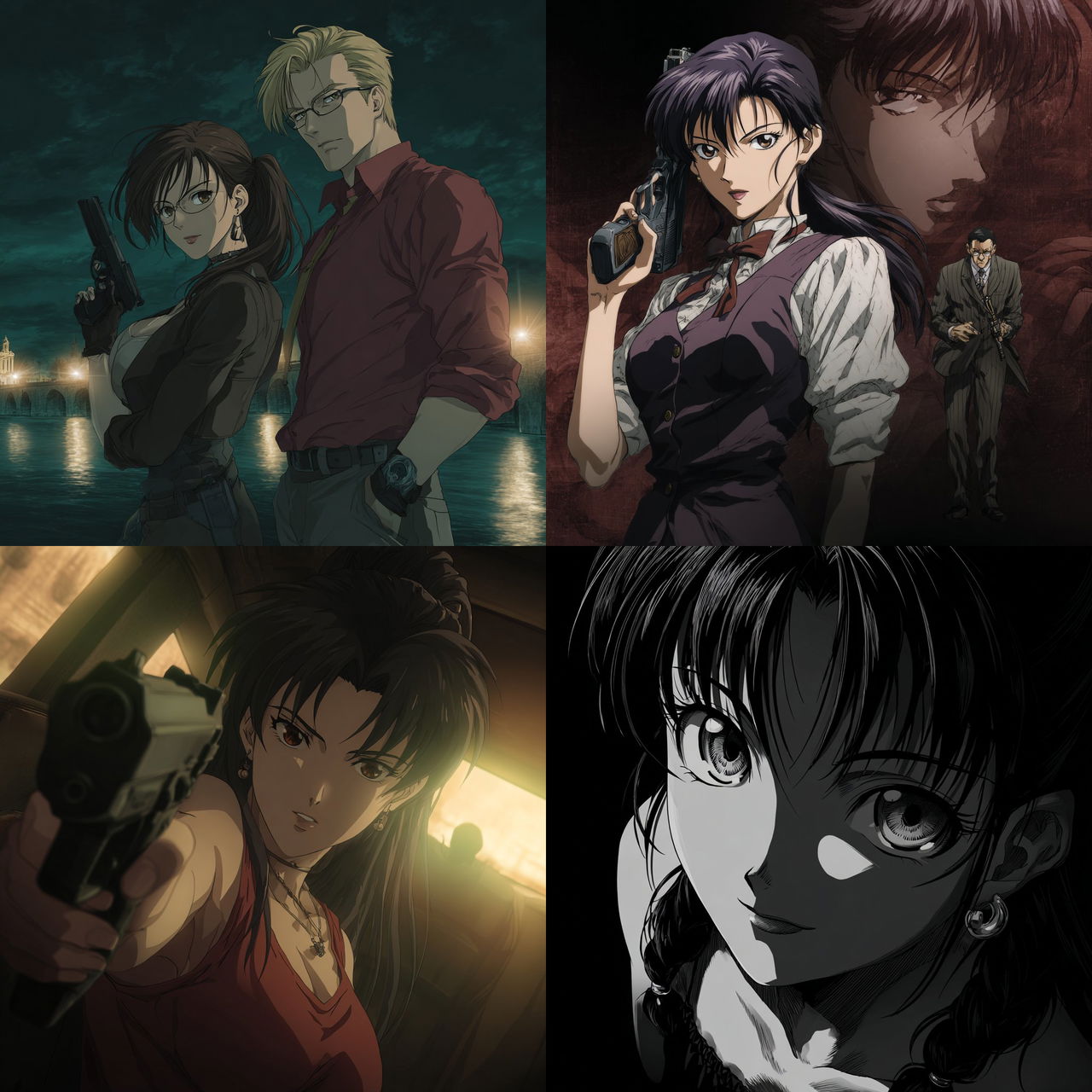 Black Lagoon style, Midjourney V7, render 1 of 4