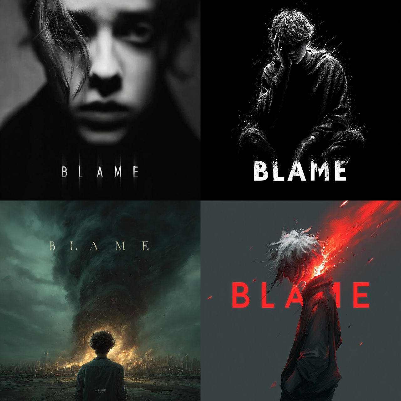 Blame style, Midjourney V7, render 1 of 4