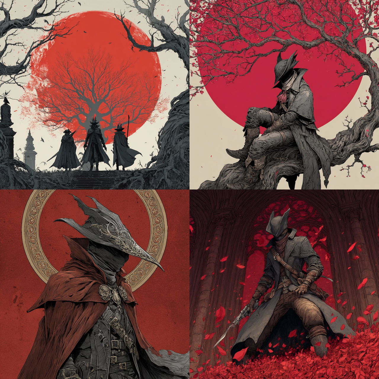Bloodborne style, Midjourney V7, render 1 of 4