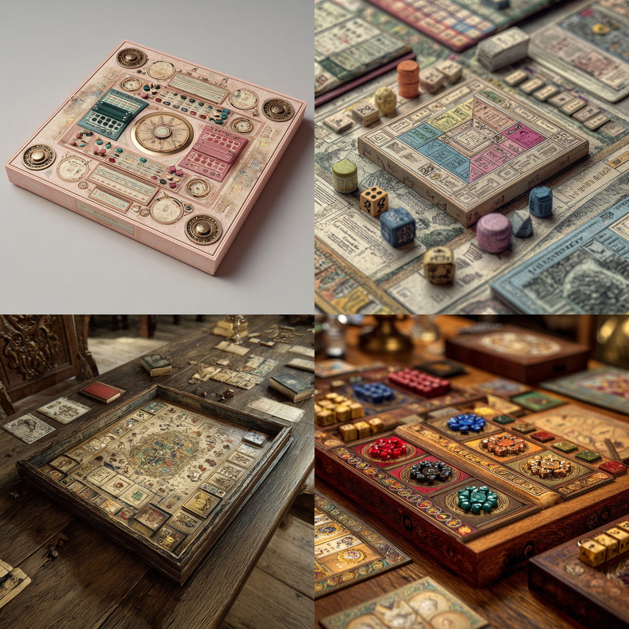 Board game style, Midjourney V7, render 1 of 4