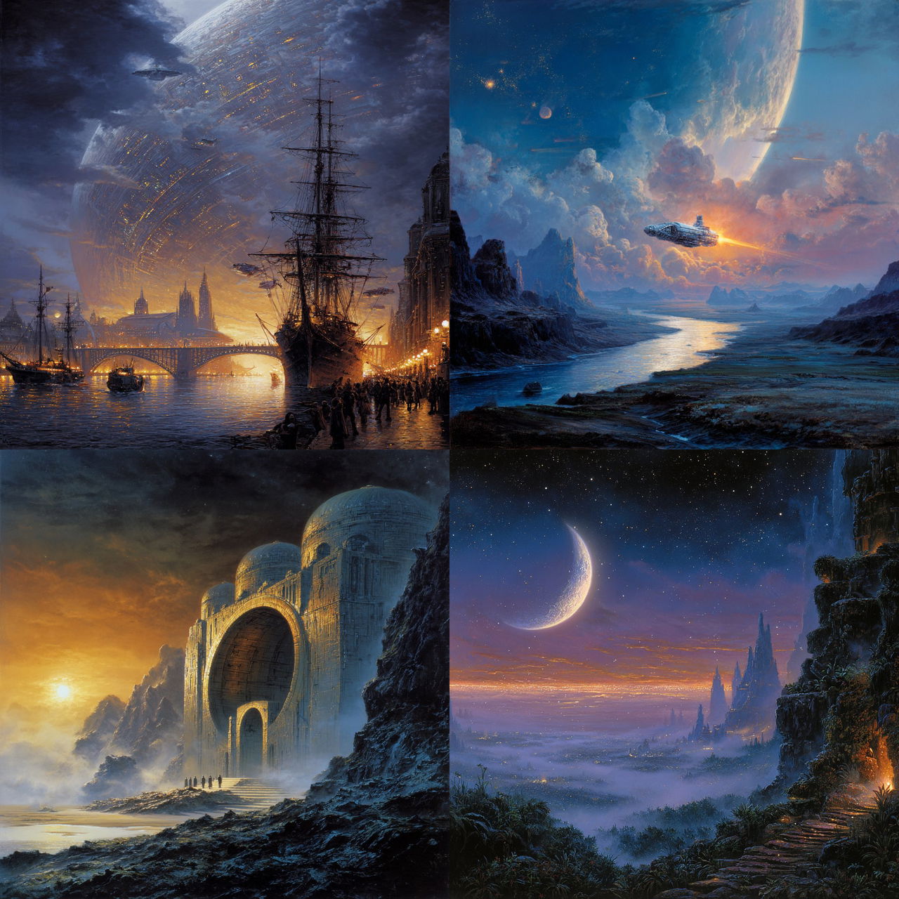 Bob Eggleton style, Midjourney V7, render 1 of 4