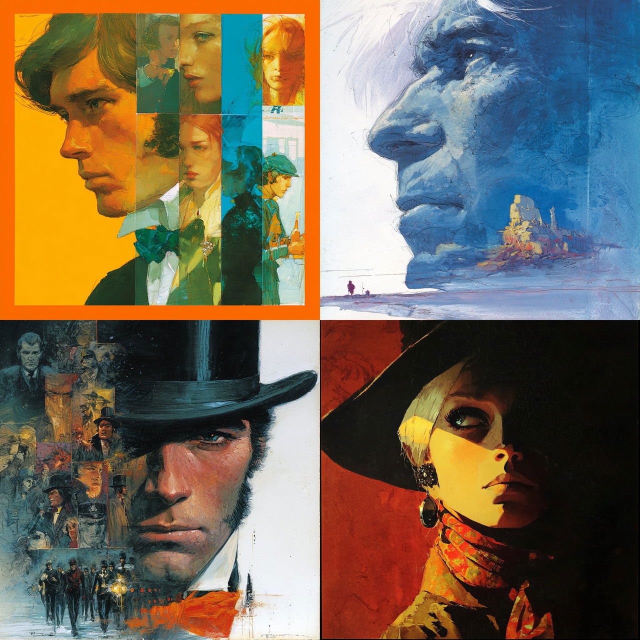 Bob Peak style, Midjourney V7, render 1 of 4