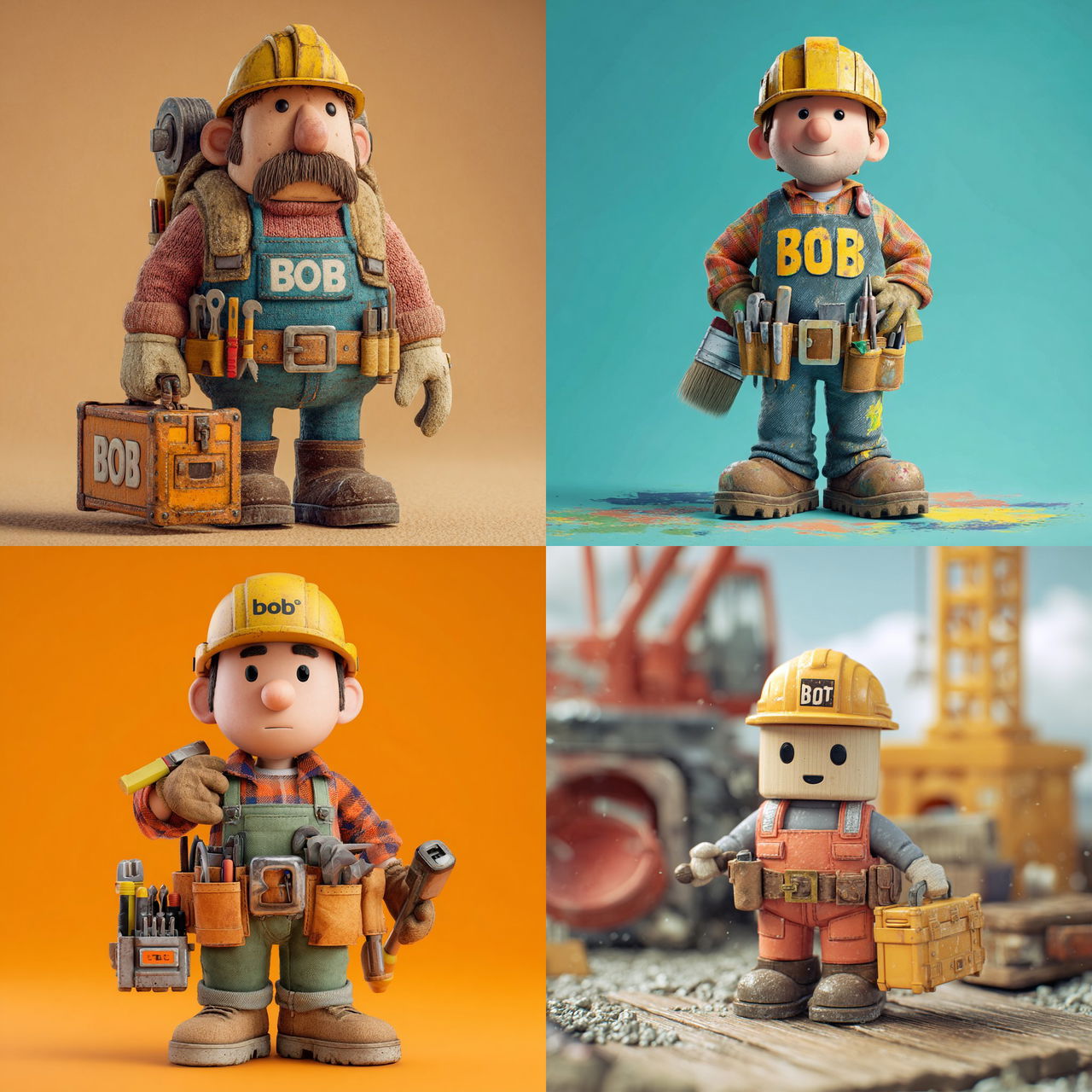 Bob the Builder style, Midjourney V7, render 1 of 4
