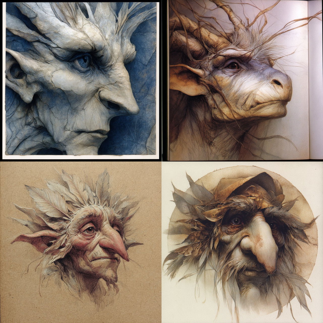 Brian Froud style, Midjourney V7, render 1 of 4