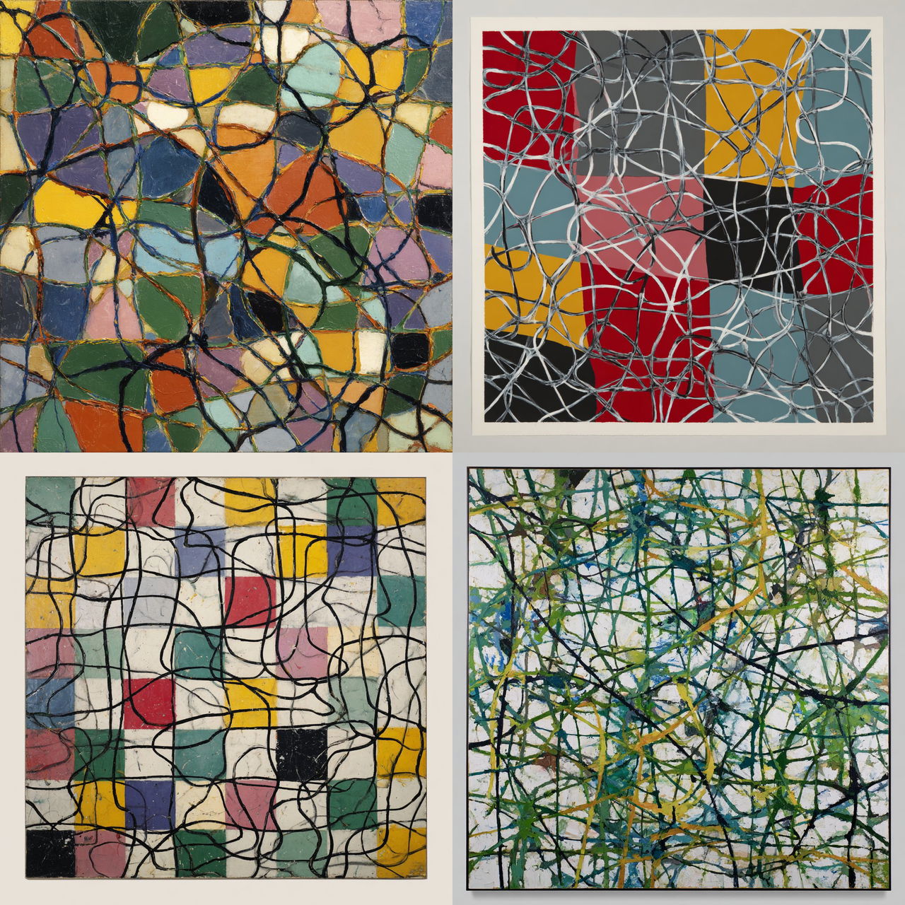 Brice Marden style, Midjourney V7, render 1 of 4