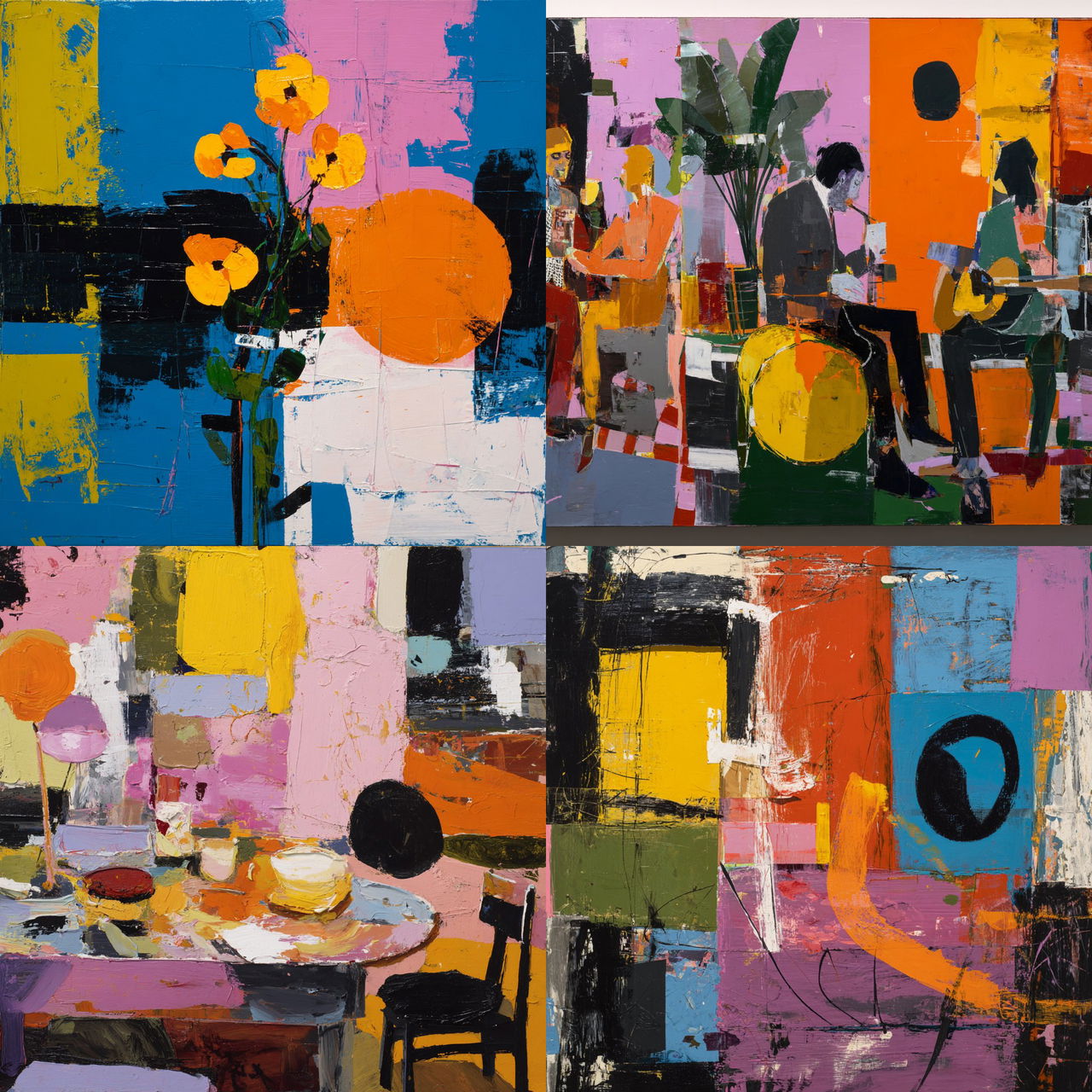 Bruce McLean style, Midjourney V7, render 1 of 4