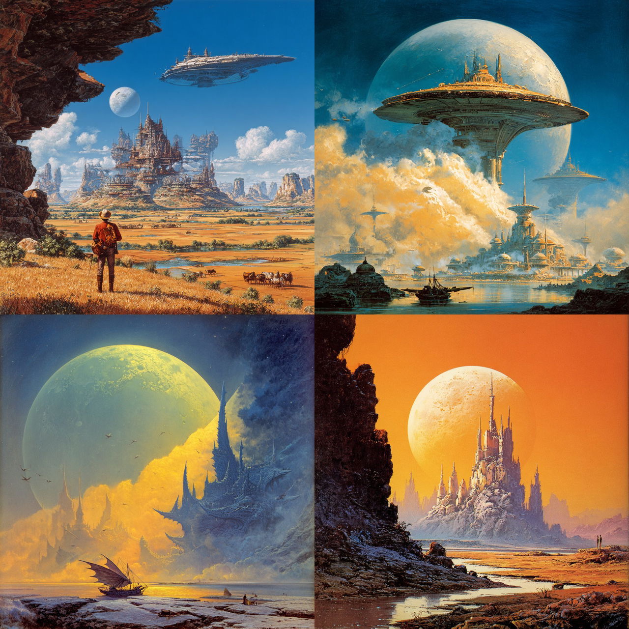 Bruce Pennington style, Midjourney V7, render 1 of 4
