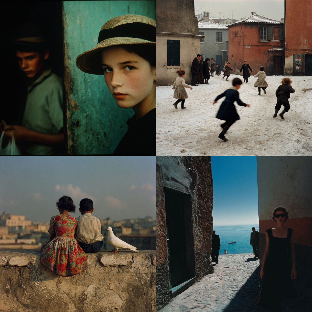 Bruno Barbey style, Midjourney V7, render 1 of 4