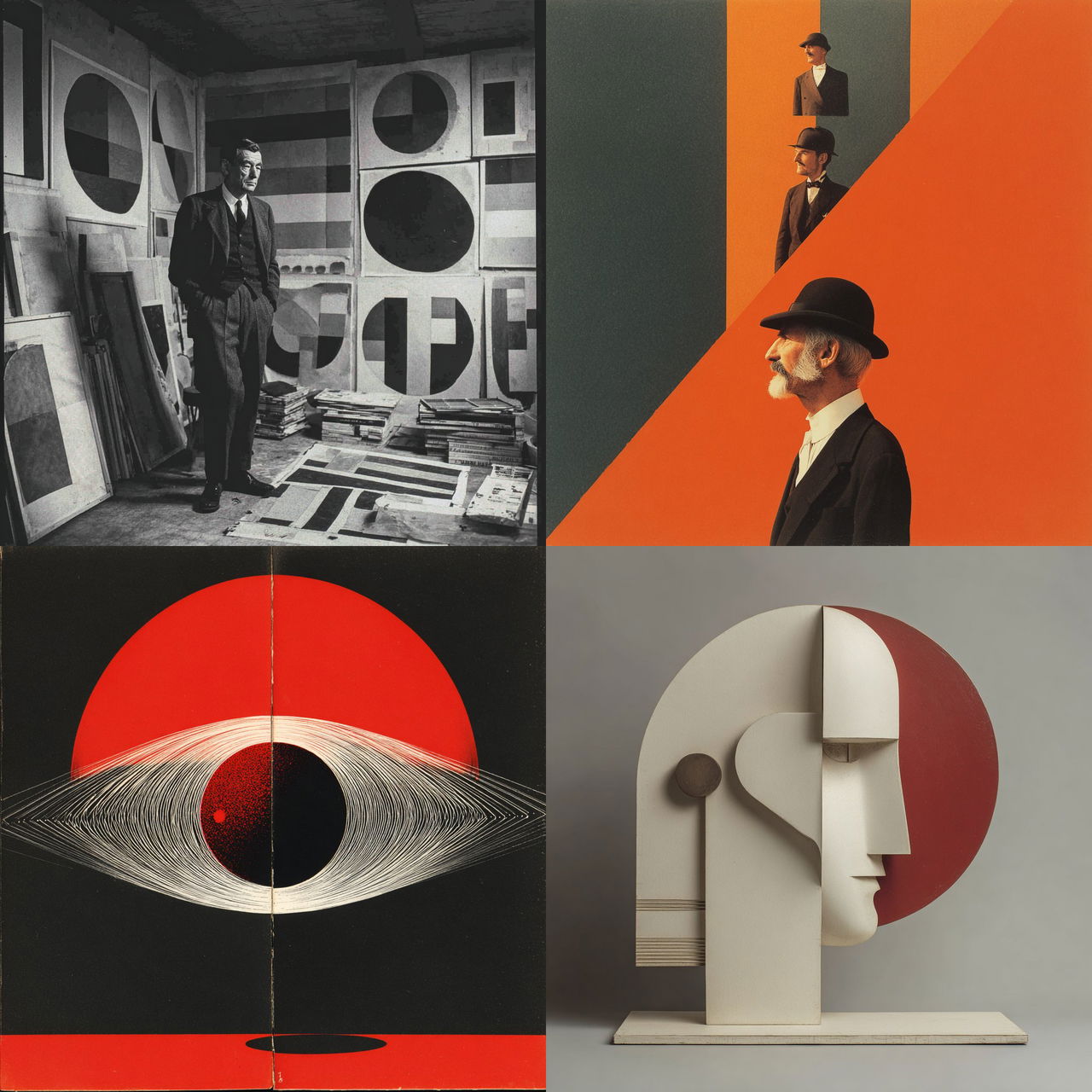 Bruno Munari style, Midjourney V7, render 1 of 4
