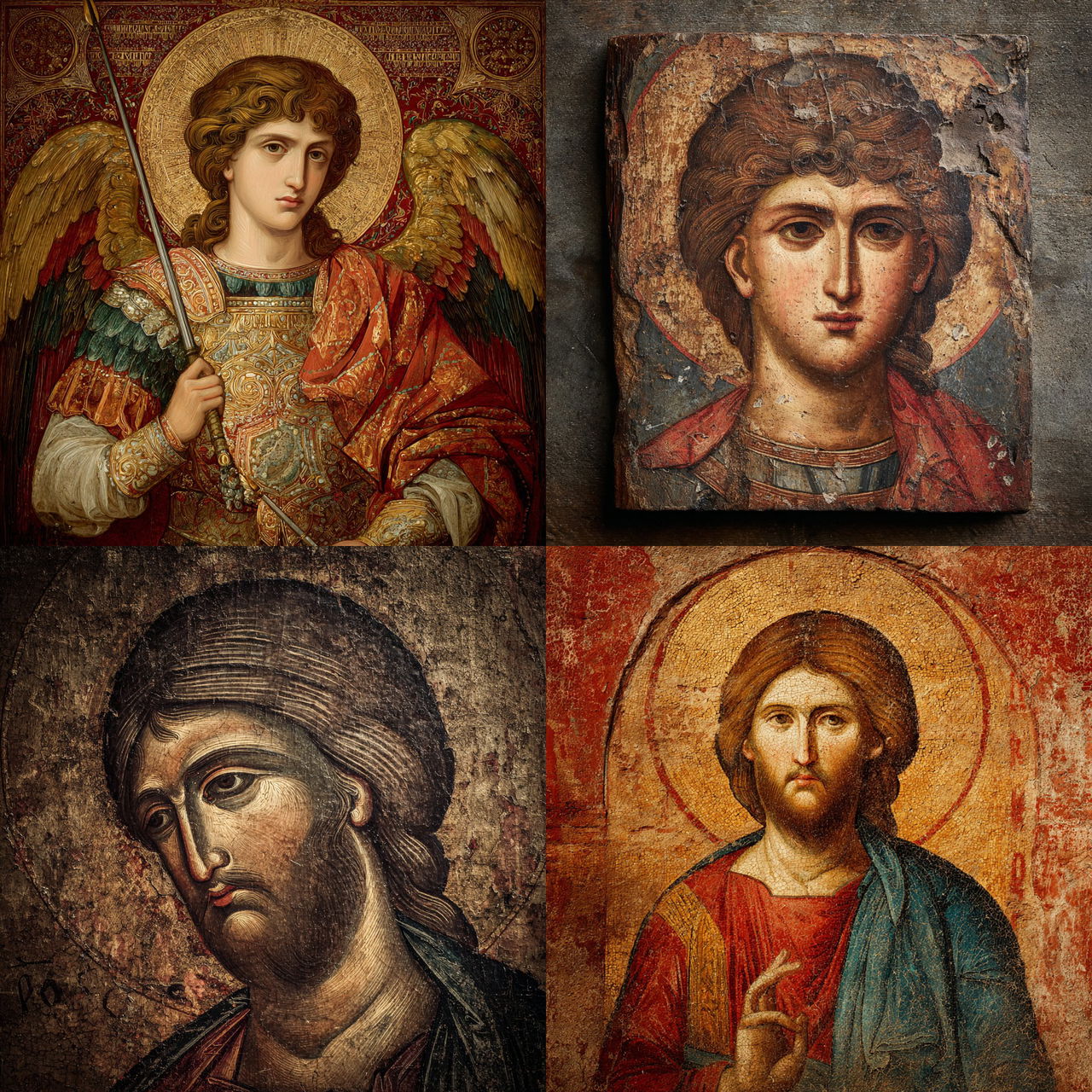 Byzantine icon style, Midjourney V7, render 1 of 4