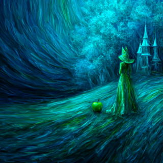 Marble Tempest style, Midjourney V7: retro fairy-tale illustration