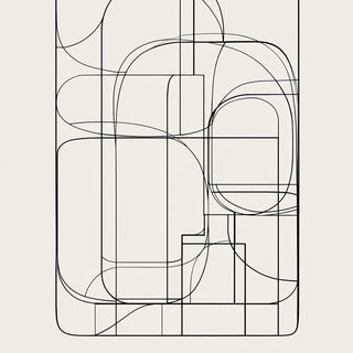 Contour Nomad style, Midjourney V7: creative pattern composition