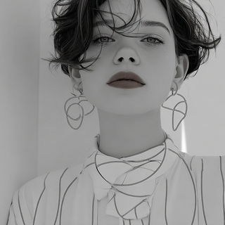 Contour Nomad style, Midjourney V7: photographic portrait of female protagonist