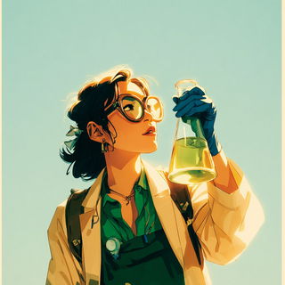 Sunblind Botanica style, Midjourney V7: editorial illustration for popular scientific magazine cover