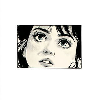 Sunblind Botanica style, Midjourney V7: black-and-white manga comic strip